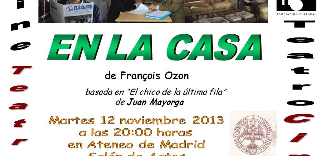 En la casa, de François Ozon, basada en 'El chico de la última fila', de Juan Mayorga.