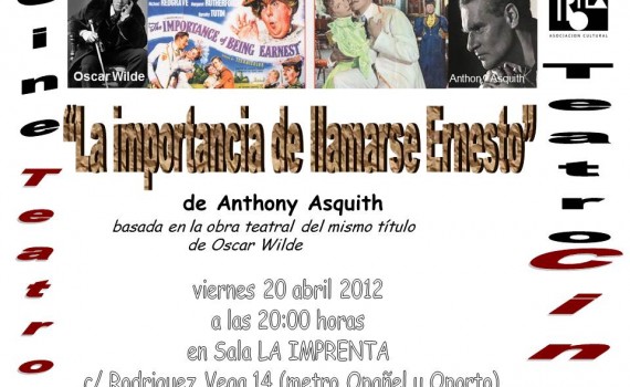 La importancia de llamarse Ernesto, de Oscar Wilde