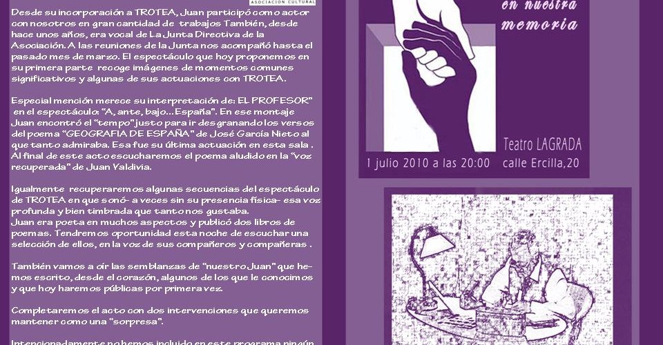 Homenaje a Juan Valdivia Ortiz